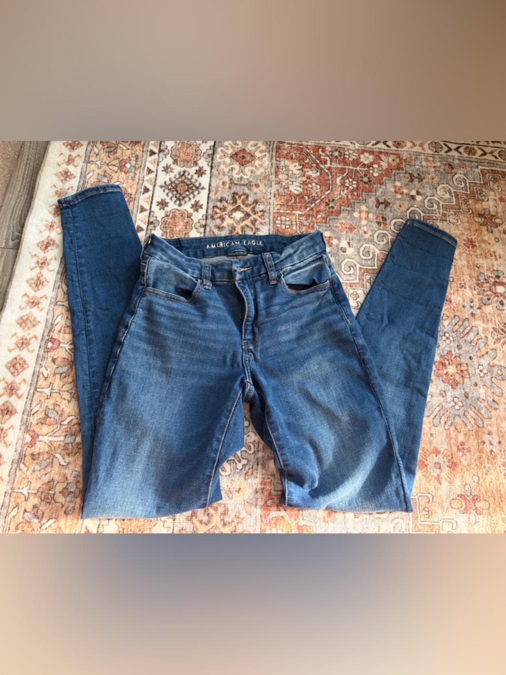 American Eagle Outfitters Women's Dark Blue Skinny Jeans